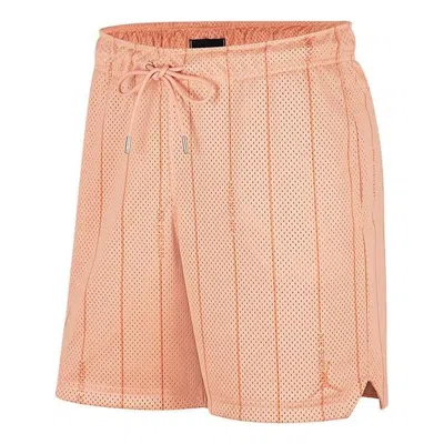 Air Jordan Men's  Essentials Solid Color Mesh Sports Shorts Light Madder Brown In Orange