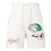 Air Jordan Men's  Fit Funny Pattern Printing Drawstring Lacing Straight Shorts White