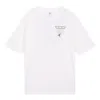 Air Jordan Men's  Flight Essentials Washed Basketball Sports Printing Round Neck Short Sleeve White T