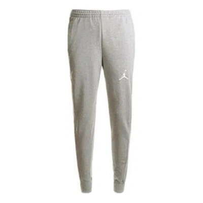 Air Jordan Men's  Flight Fleece Embroidered Logo Fleece Lined Bundle Feet Sports Pants/trousers/jogge In Gray