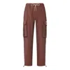 Air Jordan Men's  Flight Heritage Big Pocket Cargo Woven Drawstring Casual Joggers/pants/trousers Lig In Brown