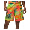 Air Jordan Men's  Flight Mvp Aop Multi-color Tie Dye Straight Sports Shorts Multicolor