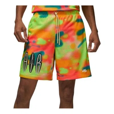Air Jordan Men's  Flight Mvp Aop Multi-color Tie Dye Straight Sports Shorts Multicolor
