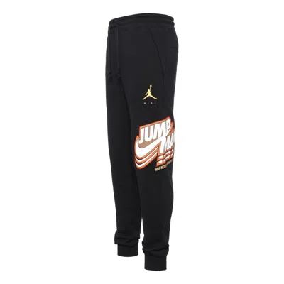 Air Jordan Men's  Funny Printing Fleece Lined Sports Pants/trousers/joggers Black