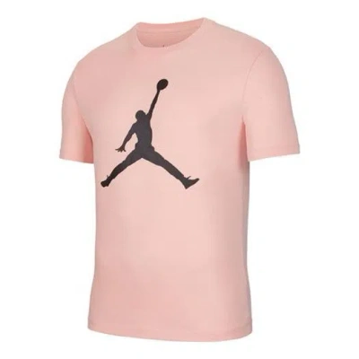 Air Jordan Men's  Jumpman Short Sleeve Coral Red T-shirt In Pink