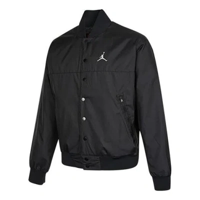 Air Jordan Men's  Logo Baseball Collar Jacket Autumn Black