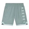 Air Jordan Men's  Logo Printing Colorblock Elastic Waistband Casual Shorts Smoke Grey In Green