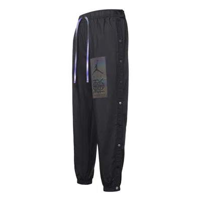 Air Jordan Men's  Logo Printing Gradient Drawstring Lacing Bundle Feet Sports Pants/trousers/joggers  In Blue