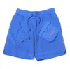 Air Jordan Men's  Multiple Pockets Solid Color Straight Sports Shorts Blue