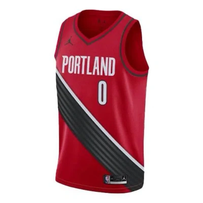 Air Jordan Men's  Nba Sports Basketball Sw Fan Edition 20 Season Portland Trail Blazers . Lillard No. In Black