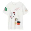 Air Jordan Men's  Pattern Printing Round Neck Pullover Short Sleeve White T-shirt In White