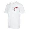 Air Jordan Men's  Pocket Shoes Embroidered Solid Color Round Neck Short Sleeve White T-shirt
