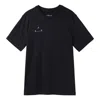 Air Jordan Men's  Solid Color Alphabet Logo Printing Round Neck Casual Short Sleeve Black T-shirt