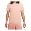 Air Jordan Men's  Solid Color Alphabet Printing Round Neck Short Sleeve Pink T-shirt In Pink