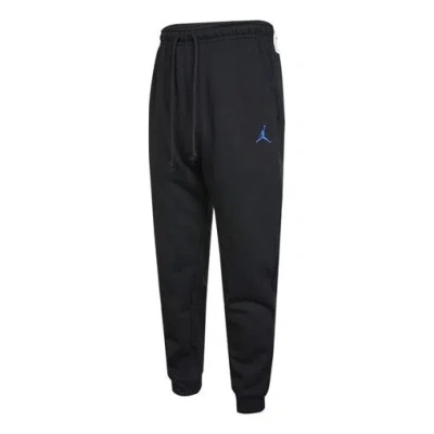 Air Jordan Men's  Solid Color Logo Casual Bundle Feet Knit Sports Pants/trousers/joggers Black