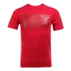 Air Jordan Men's  Solid Color Logo Casual Round Neck Short Sleeve Red T-shirt
