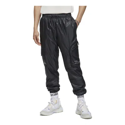 Air Jordan Men's  Solid Color Logo Printing Casual Pants/trousers Black