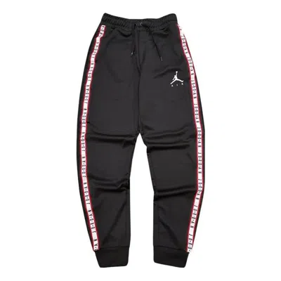 Air Jordan Men's  Solid Color Logo Printing Drawstring Casual Joggers/pants/trousers Black