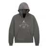 Air Jordan Men's  Solid Color Printing Hooded Long Sleeves Gray