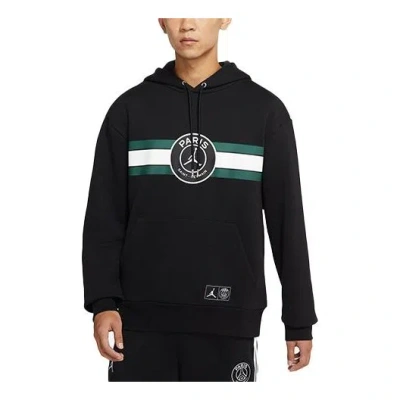Air Jordan Men's  Solid Color Pullover Hooded Long Sleeves Black