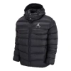 Air Jordan Men's  Solid Color Zipper Hooded Padded Clothes Black