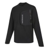 Air Jordan Men's  Splicing Pocket Reflective Printing Round Neck Pullover Black T-shirt In Black