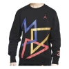 Air Jordan Men's  Sport Dna Knit Round Neck Black