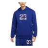 Air Jordan Men's  Sport Fleece Knit Pullover Hooded Sports Blue