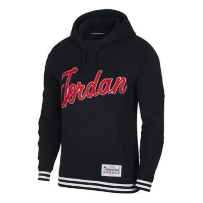 Air Jordan Men's  Sportswear Large Alphabet Hooded Sports Black