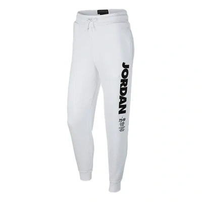 Air Jordan Men's  Sportswear Legacy Alphabet Logo Printing Bundle Feet Sports Pants/trousers/joggers  In White