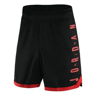 Air Jordan Men's  Ss22 Alphabet Logo Breathable Quick Dry Elastic Waistband Sports Shorts Black