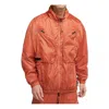 Air Jordan Men's  Ss22 Solid Color Zipper Stand Collar Jacket Autumn Orange