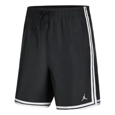 Air Jordan Men's  Ss22 Sports Running Gym Stripe Drawstring Shorts Black