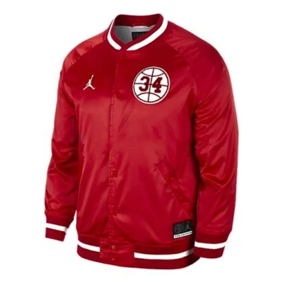 Air Jordan Men's  Thin And Light Mesh Baseball Jacket 34 Red