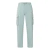 Air Jordan Men's  Utility Solid Color Big Pocket Cargo Casual Pants/trousers Ocean Deep Blue In Green