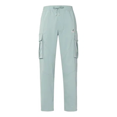 Air Jordan Men's  Utility Solid Color Big Pocket Cargo Casual Pants/trousers Ocean Deep Blue In Green