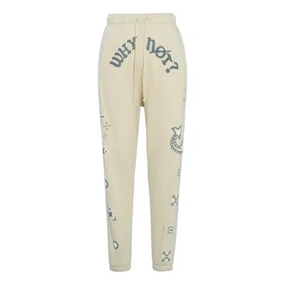 Air Jordan Men's  'why Not' Alphabet Printing Casual Sports Pants/trousers/joggers Light Yellow In Neutral