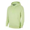 Air Jordan Men's  Wings Logo Solid Color Hooded Pullover Long Sleeves Green