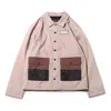 Air Jordan Men's  X Paris Saint-germain Series Alphabet Printing Logo Label Big Pocket Jacket Brown In Purple