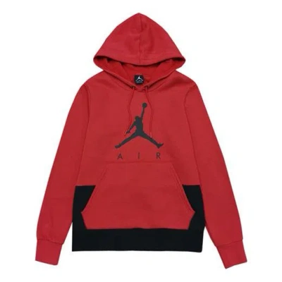 Air Jordan Men's Fleece Pullover Hooded Sweater In Red