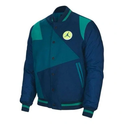Air Jordan Mens Dna Casual Baseball Jacket Blue