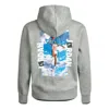Air Jordan Mens Logo Print Fleeced Sports Hooded Jacket Grey In Gray