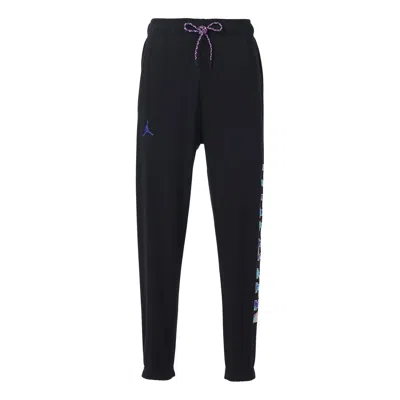 Air Jordan Multi-color Elastic Sports Pants Men's Black