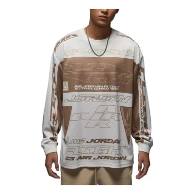 Air Jordan Mvp Graphic Sweatshirt Asia Sizing 'sail Brown' In Neutral