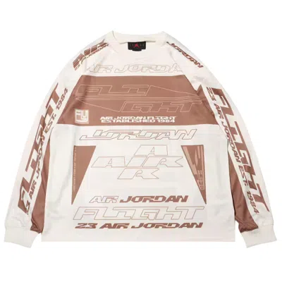 Pre-owned Air Jordan Mvp Sweater 'sail/archaeo Brown' | White | Men's Size Xl