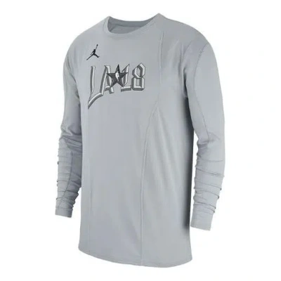 Air Jordan Nba All Star Los Angeles 2018 Long Sleeve Tee In Gray