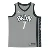 Air Jordan Nba Sports Basketball Vest 2020 Season Brooklyn Nets Durant 7 Jersey Gray
