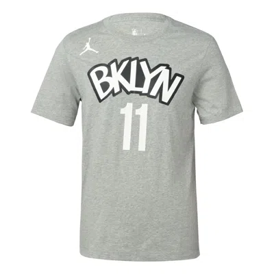 Air Jordan Nba Statement Edition Brooklyn Nets Kyrie Irving 11 Basketball Sports Short Sleeve Gray
