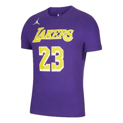 Air Jordan Nba Statement Edition Los Angeles Lakers Lebron James No. 23 Basketball Sports Short Slee In Multi