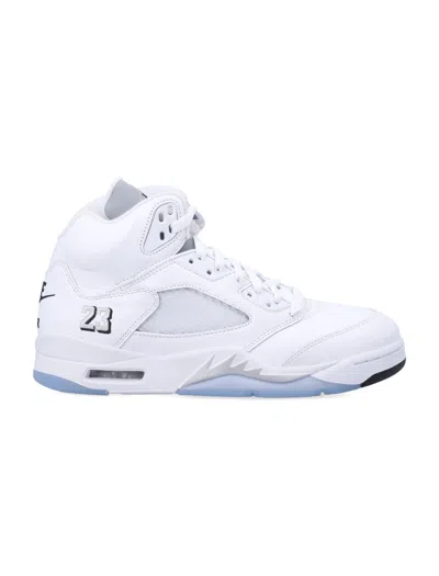 Air Jordan Nike  5 Retro Sneakers In White